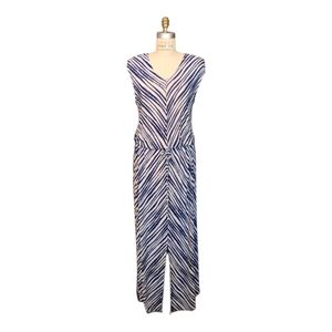 Chico's Sz. Xlarge Blue/white Maxi Dress